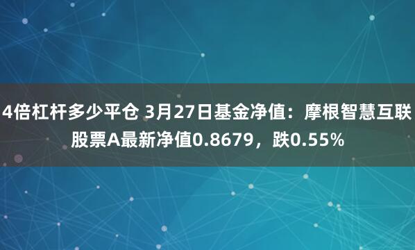4倍杠杆多少平仓 3月27日基金净值：摩根智慧互联股票A最新净值0.8679，跌0.55%